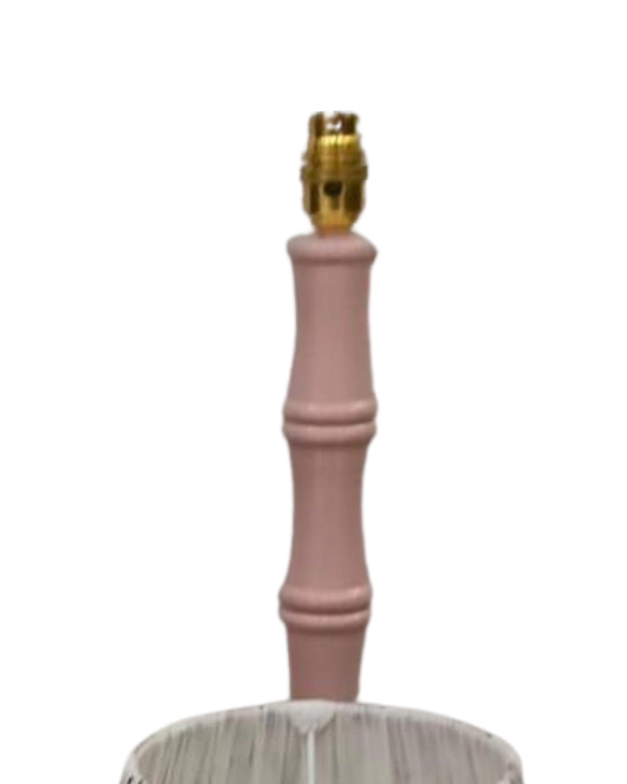 Bamboo Lamp Base / Soft Pink