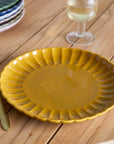 Scalloped Dinner Plate 27cm / Mustard Yellow