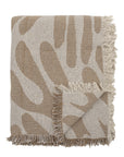 Alk Abstract Recycled Cotton Throw / Brown