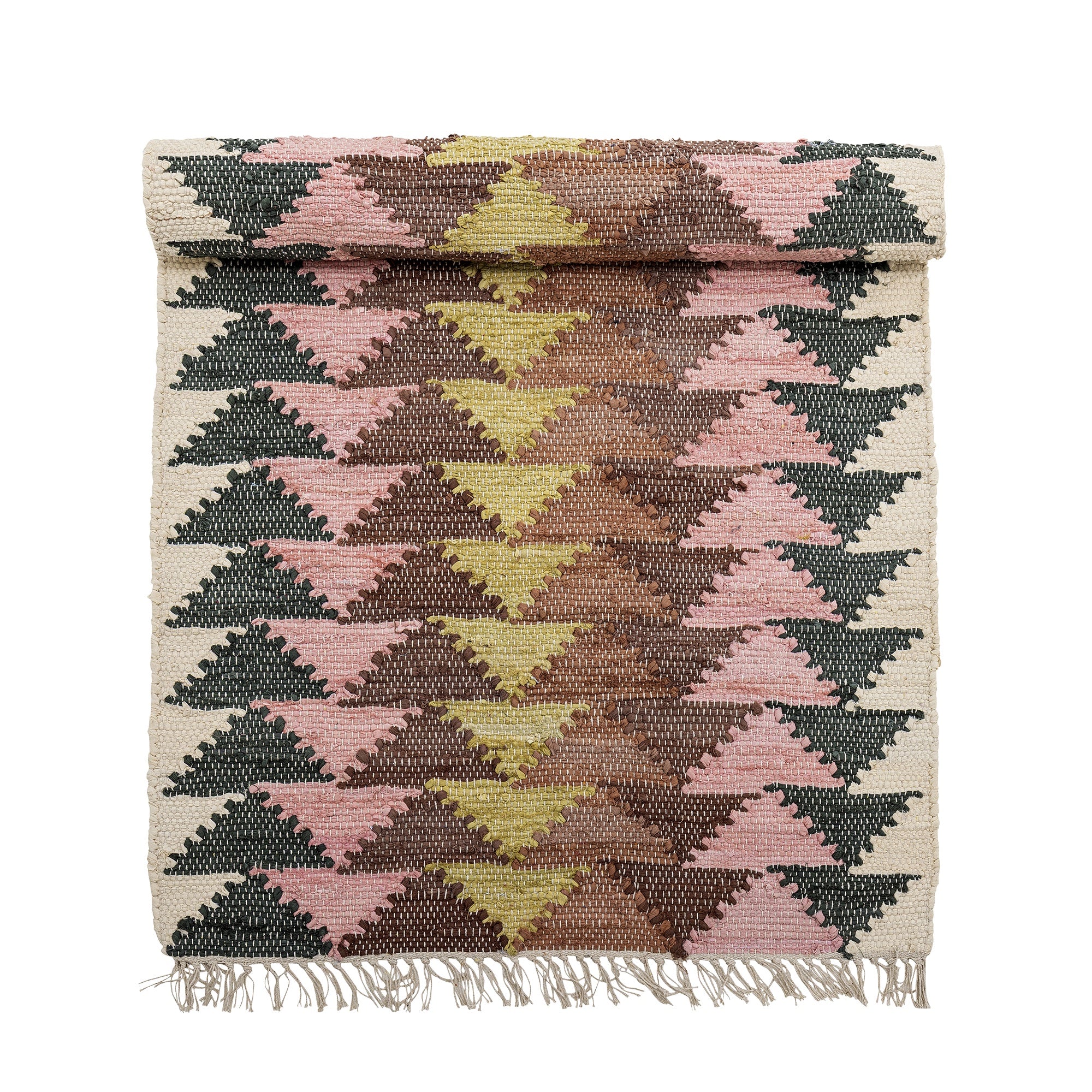 Desmond Geometric Cotton Runner Rug in Multi