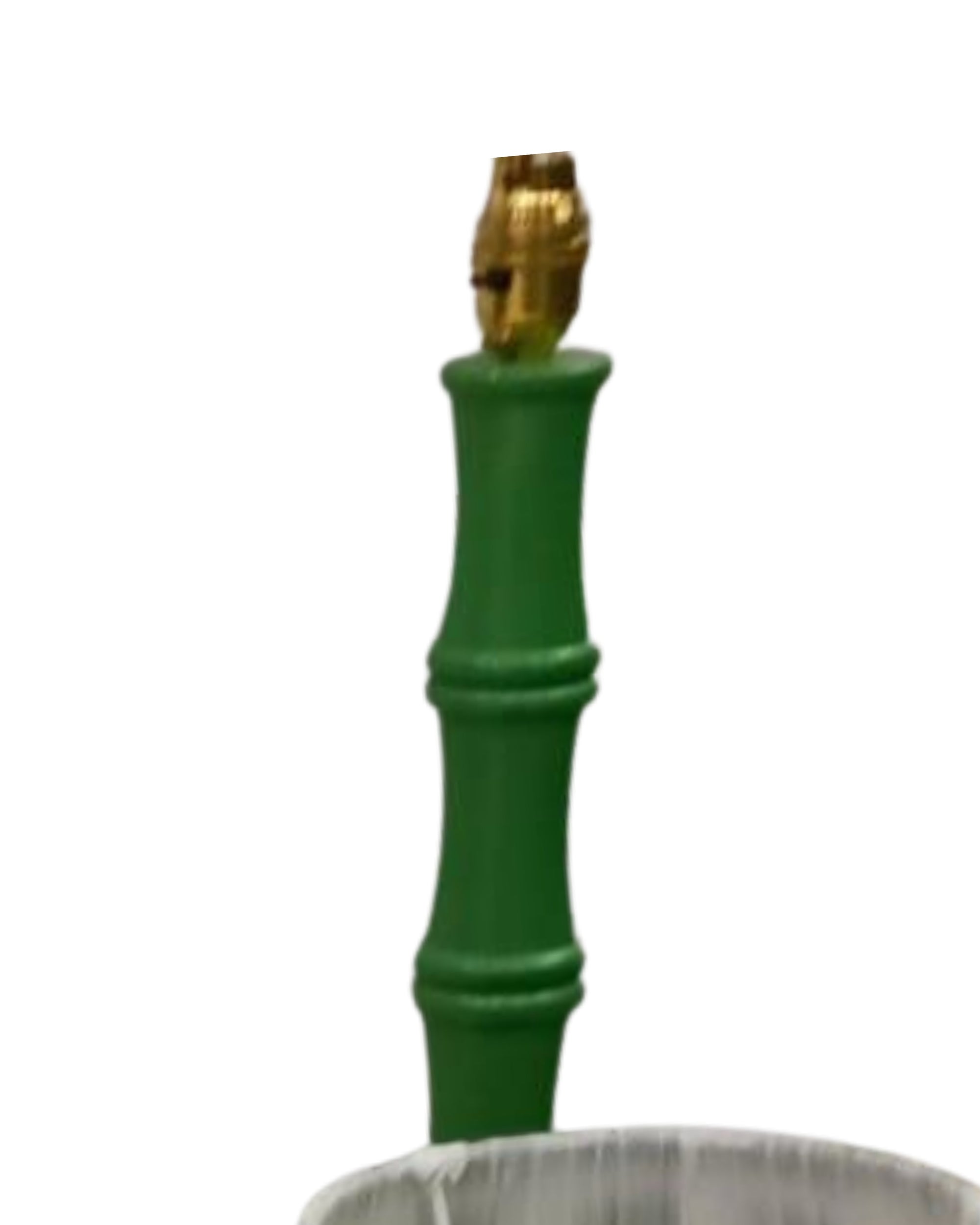 Bamboo Lamp Base / Pea Green