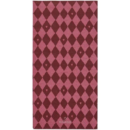 Harlequin &amp; Hearts Paper Napkins