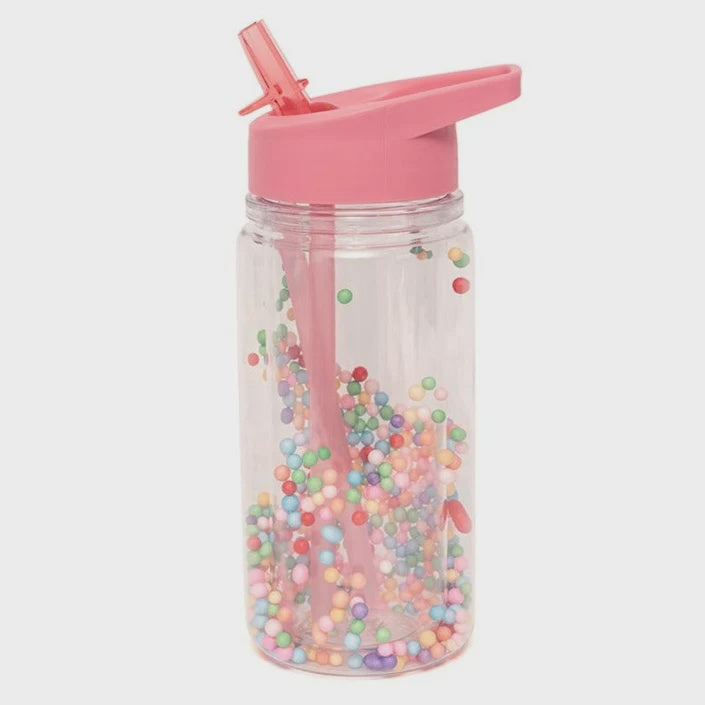 Petit Monkey Kids Drinking Bottle with Macaron Pops Peony Pink