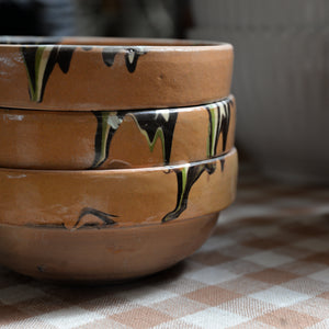 Marble Glaze Terracotta Bowl / Colours