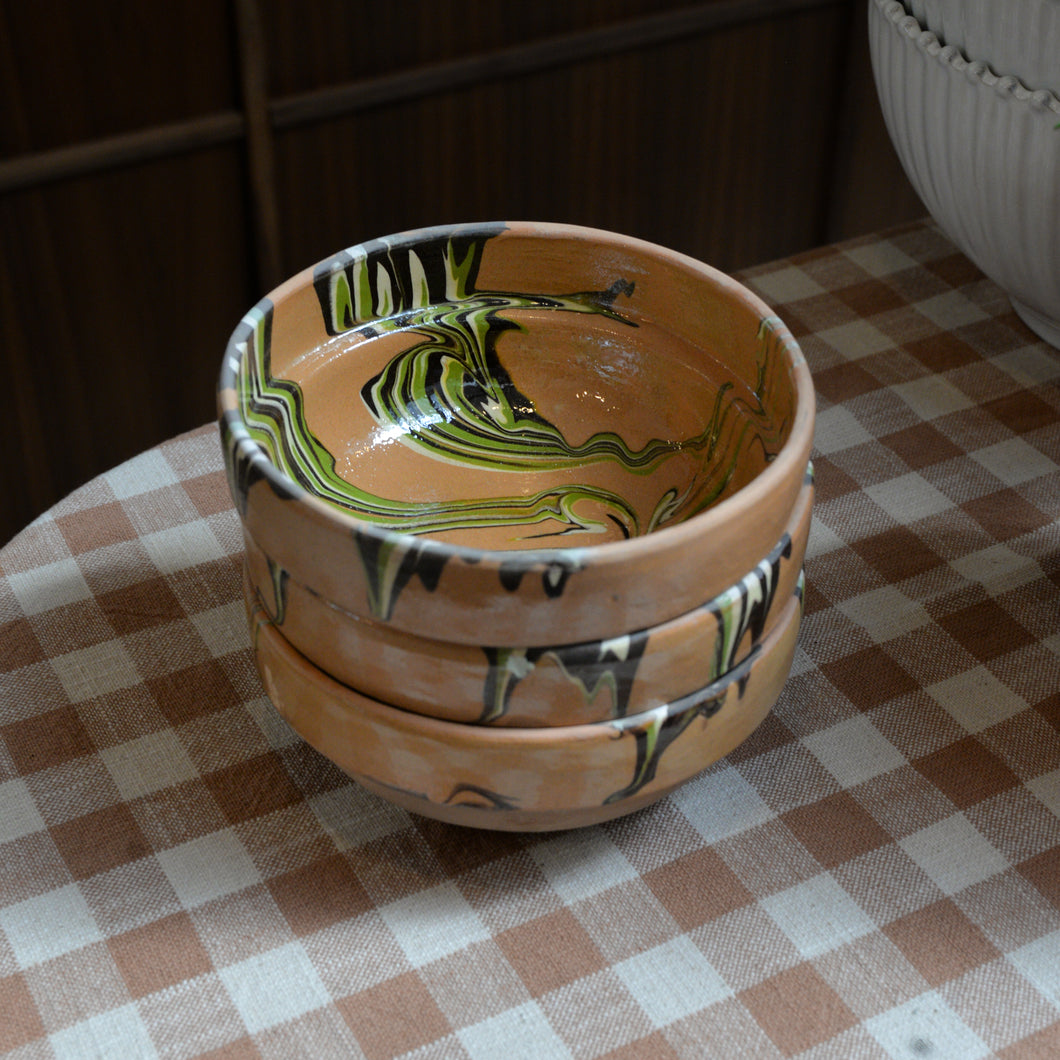 Marble Glaze Terracotta Bowl / Colours