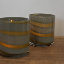 Load image into Gallery viewer, Glass Tealight Holder Brown and Khaki
