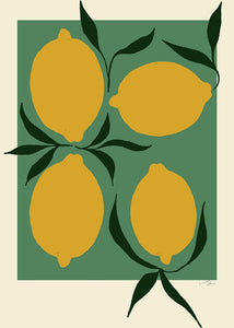 Green Lemon Print By Anna Mörner / Two Sizes