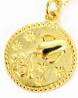 Zodiac Gold Coin Necklaces