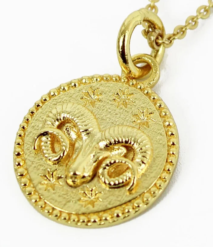 Zodiac Gold Coin Necklaces