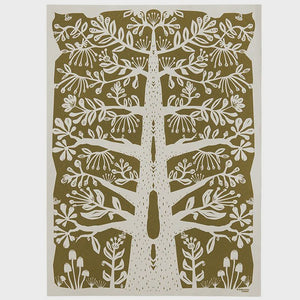Paper Cut Tree Poster Sage