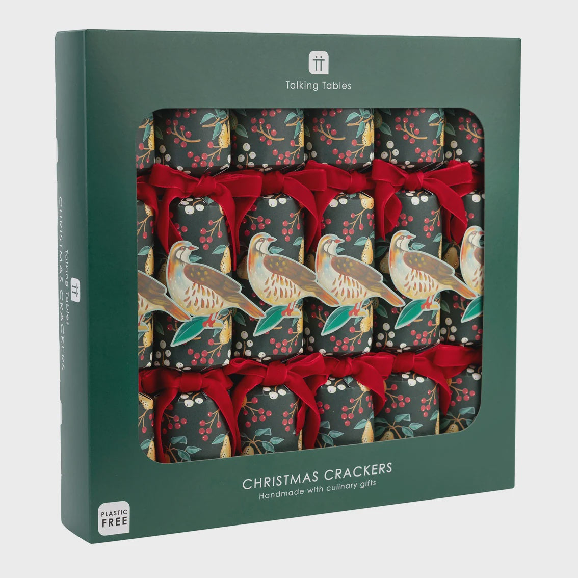 Box of 6 Partridge &amp; Pear Christmas Crackers