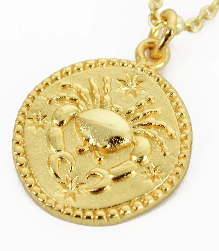 Zodiac Gold Coin Necklaces