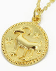 Zodiac Gold Coin Necklaces