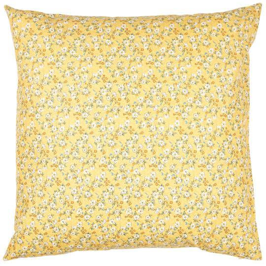Yellow Floral Cushion 60 x 60 cm