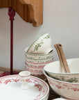 Faustine Patterned Floral Bowl / Burgundy