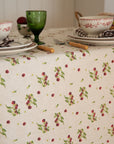 Patterned Rectangular Tablecloth / Cherry Print