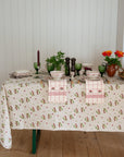 Embroidered Tea Towel / Folk Flowers