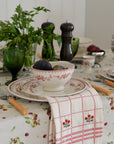 Faustine Patterned Floral Bowl / Burgundy