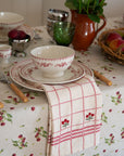 Faustine Patterned Floral Dinner Plate / Burgundy
