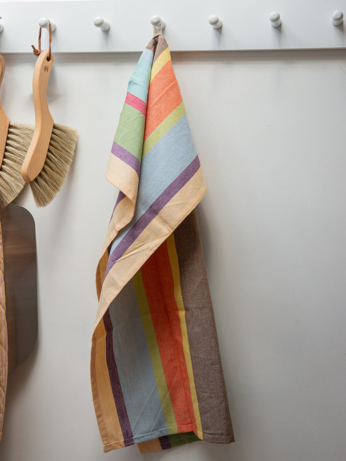 Multicoloured Striped Tea Towel