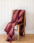 Frello Recycled Cotton Stripe Throw / Red