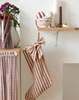 Bow Stocking / Winter Berry Stripe
