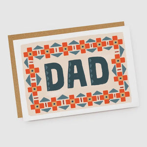 Dad Folk Border Father's Day Card