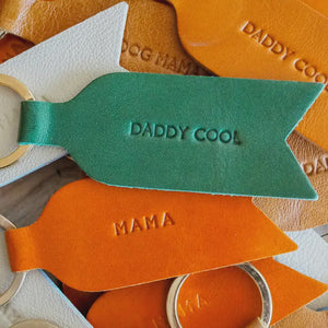 Daddy Cool Leather Keyring