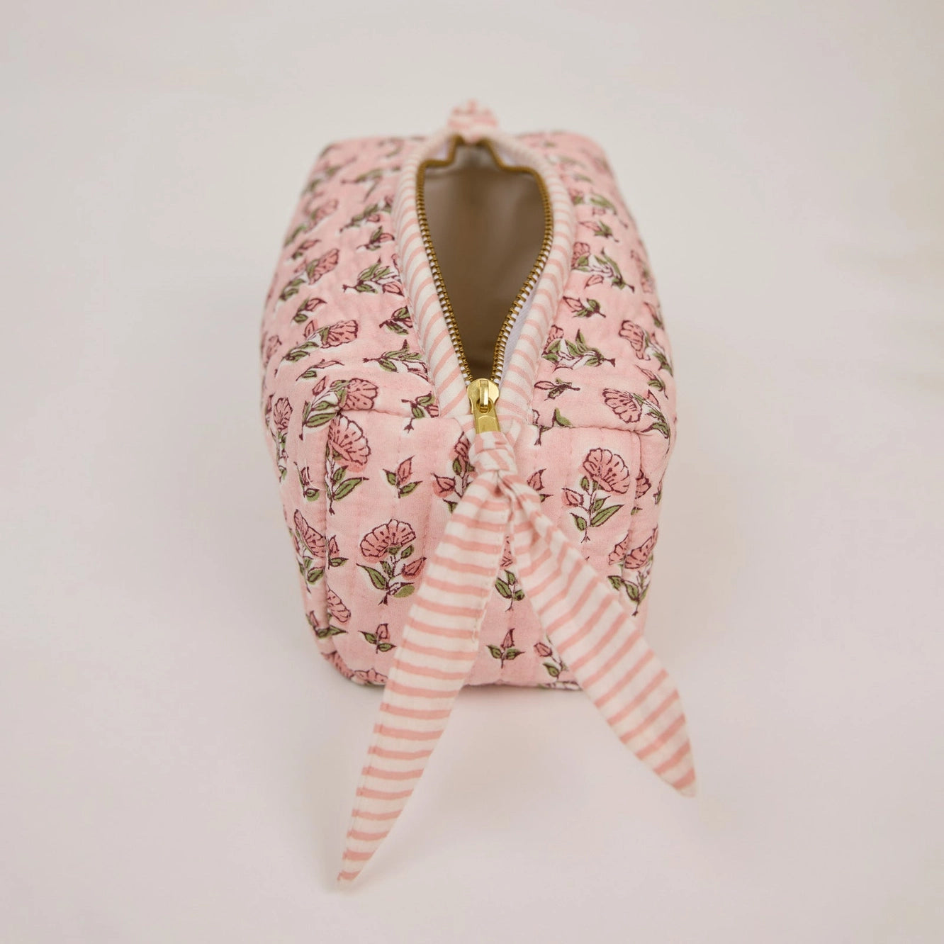 Ditsy Floral Blush Organic Cotton Toiletry Bag / Small