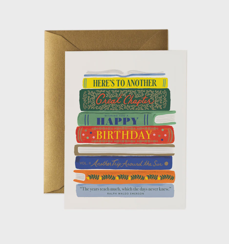 Bookstack Birthday Card