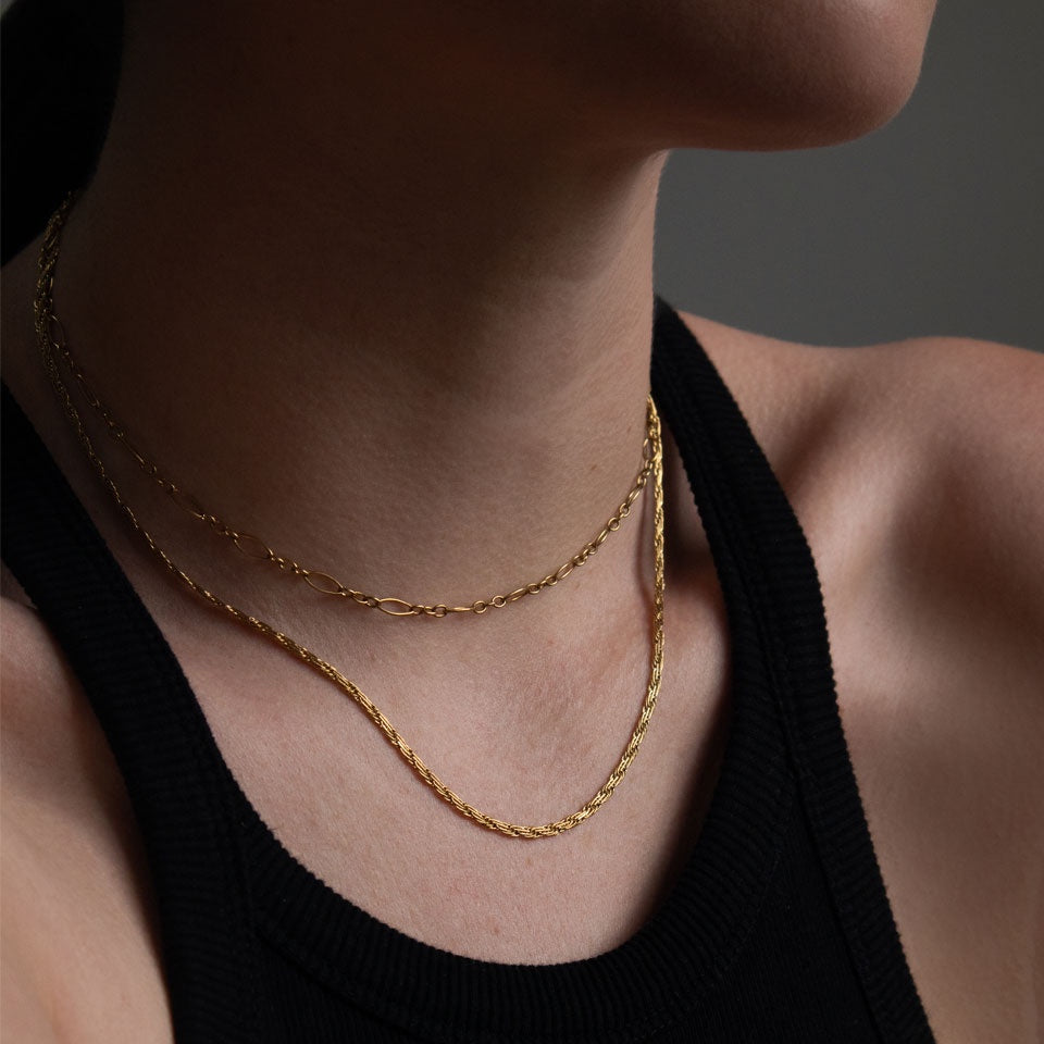 Delicate Layered Gold Chain Necklace