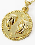 Zodiac Gold Coin Necklaces