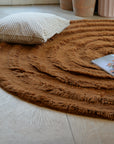 HKliving Round Woolen Rug / Chestnut