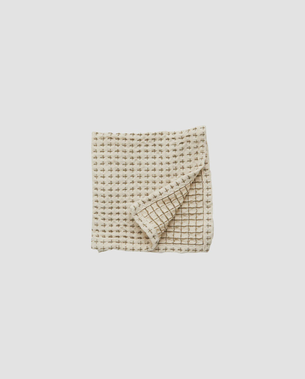 Heze Waffle Dishcloth / Green and Off White