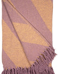 Recycled Cotton Throw / Lilac Diagonal Stripe