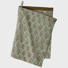 Load image into Gallery viewer, Sage Green Samira Floral Tea Towel