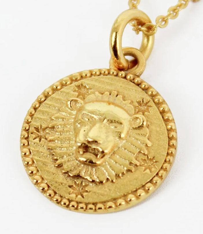Zodiac Gold Coin Necklaces