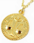 Zodiac Gold Coin Necklaces