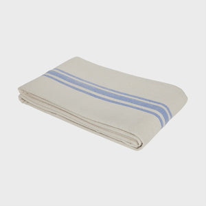 Linu Striped Cotton Tablecloth / Blue