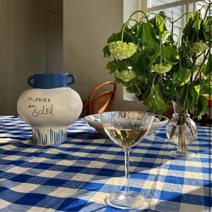 Blue Gingham Tablecloth Bell