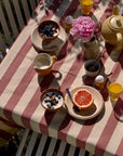 Pink and Cream Stripe Tablecloth Irene