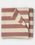 Pink and Cream Stripe Tablecloth Irene