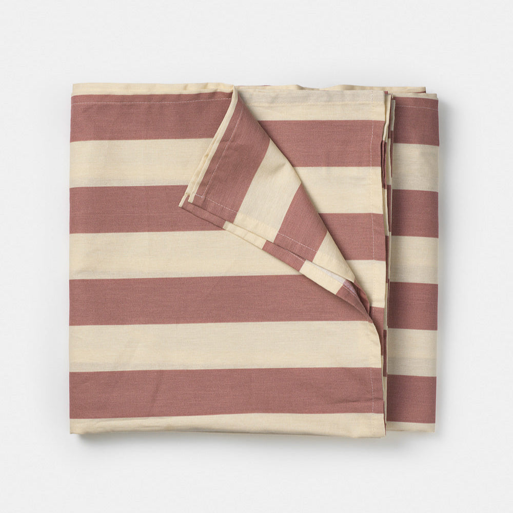 Pink and Cream Stripe Tablecloth Irene