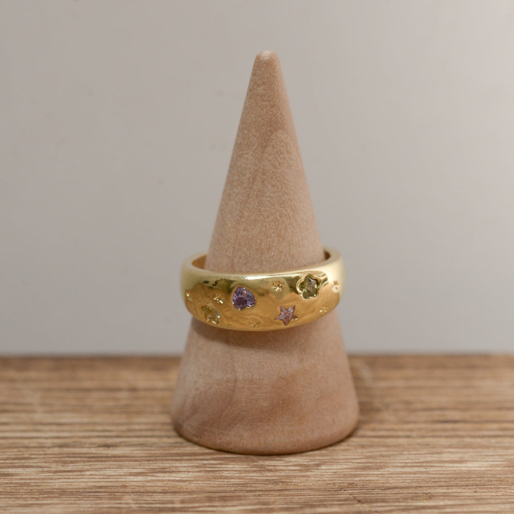 Junk Jewels Dream Chunky Ring Gold
