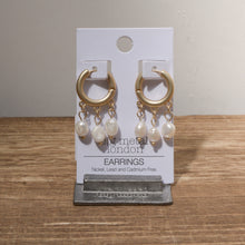Load image into Gallery viewer, Big Metal London Tamara Strand Of Pearls Earrings in Silver