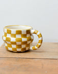 Ysia Ceramic Cup / Green Checked