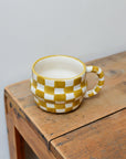 Ysia Ceramic Cup / Green Checked