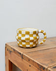Ysia Ceramic Cup / Green Checked