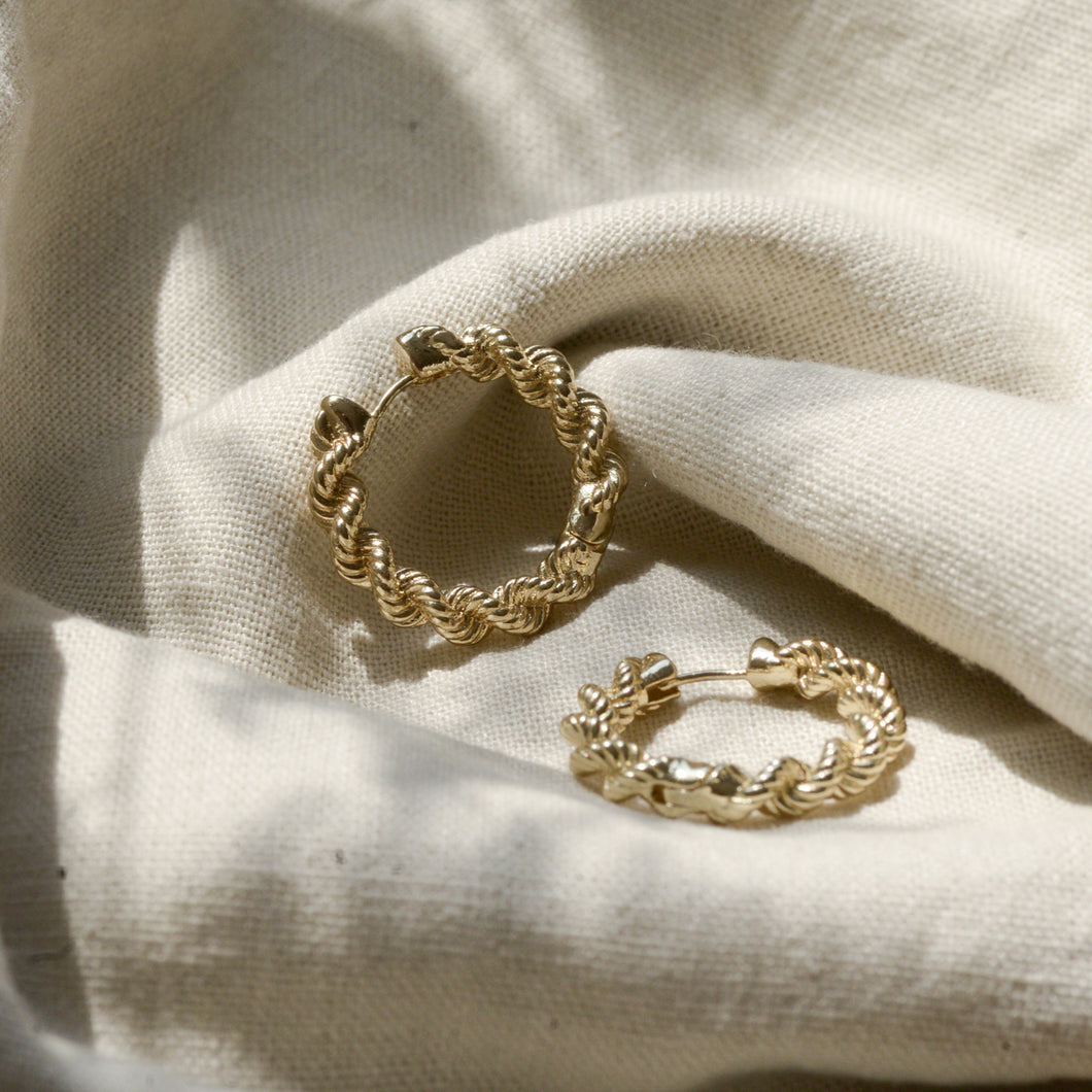 Pilgrim Annika Robe Chain Hoop Earrings in Gold