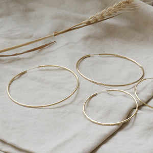 April Recycled Hoops in Gold / Sizes